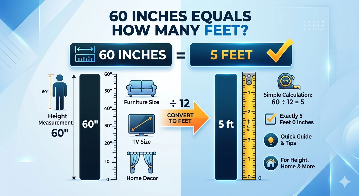 60 Inches Equals How Many Feet? Complete Conversion Guide