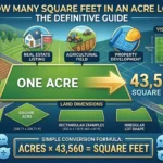infographic is showing that How Many Square Feet in an Acre Lot