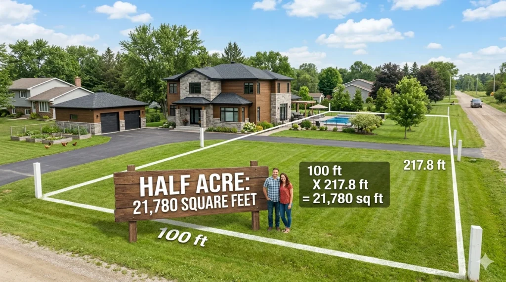 How Many Feet in a Half Acre?