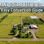 Infographic is showing that How Many Square Feet Is 20 Acres?