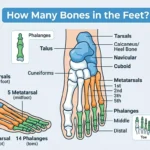 Infographic is showing that How Many Bones in the Feet? Complete Guide