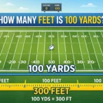 Infographic is showing that How Many Feet Is a 100 Yards?