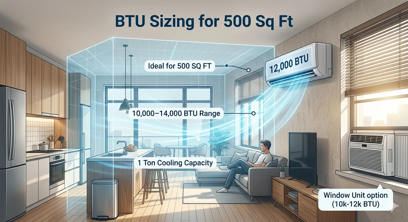 How Many BTUs for 500 Square Feet?