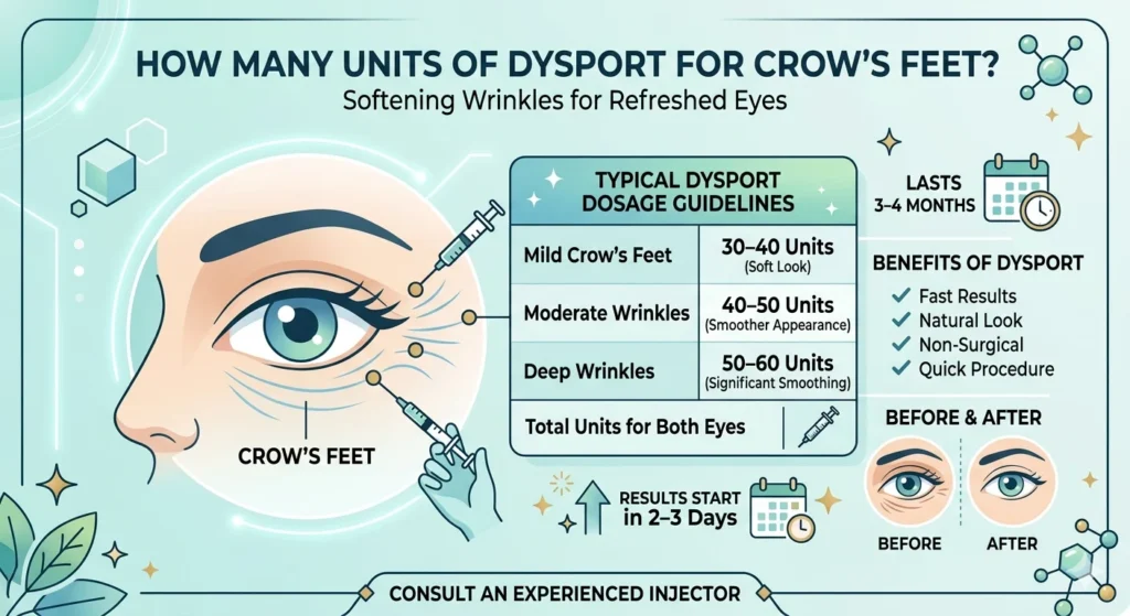 How Many Units of Dysport for Crow’s Feet?