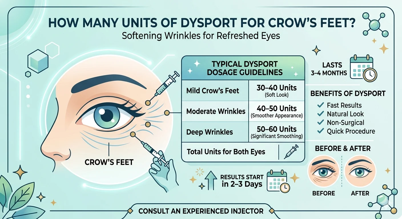 How Many Units of Dysport for Crow’s Feet?