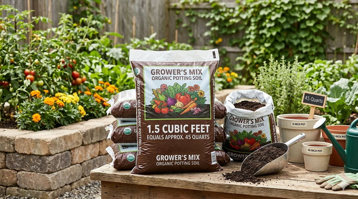 How Many Quarts Is 1.5 Cubic Feet of Soil?