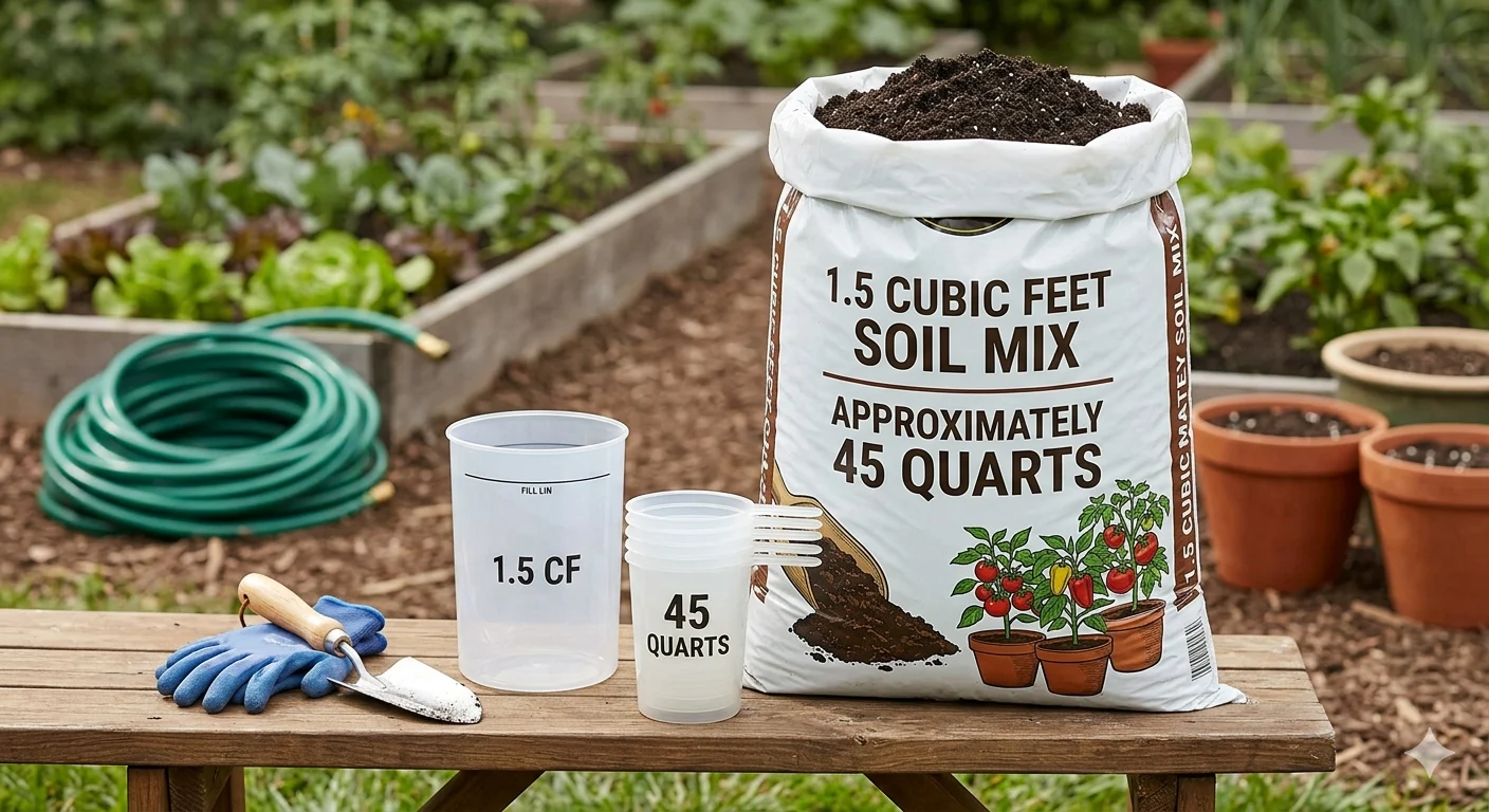 How Many Quarts Is 1.5 Cubic Feet of Soil?