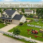Simple graphics is showing that How Many Square Feet Is a 10x20 Shed? Complete Guide