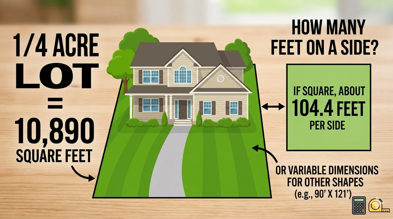 looking for graphics is showing that How Many Feet Is a Quarter of an Acre?