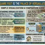 Infographic is showing that How Many Square Feet Is the Palace of Versailles?