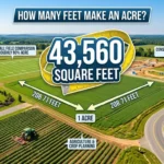 Infographic is showing that How Many Feet Make an Acre? Easy Size Guide