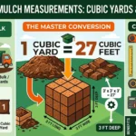 Infographic is showing that How Many Cubic Feet Is in a Yard of Mulch?