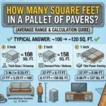 Infographic is showing that How Many Square Feet in a Pallet of Pavers?