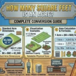 Infographic is showing that How Many Square Feet Acre? Complete Conversion Guide