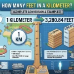 Infographic is showing that How Many Feet in Kilometer? Easy Conversion Guide