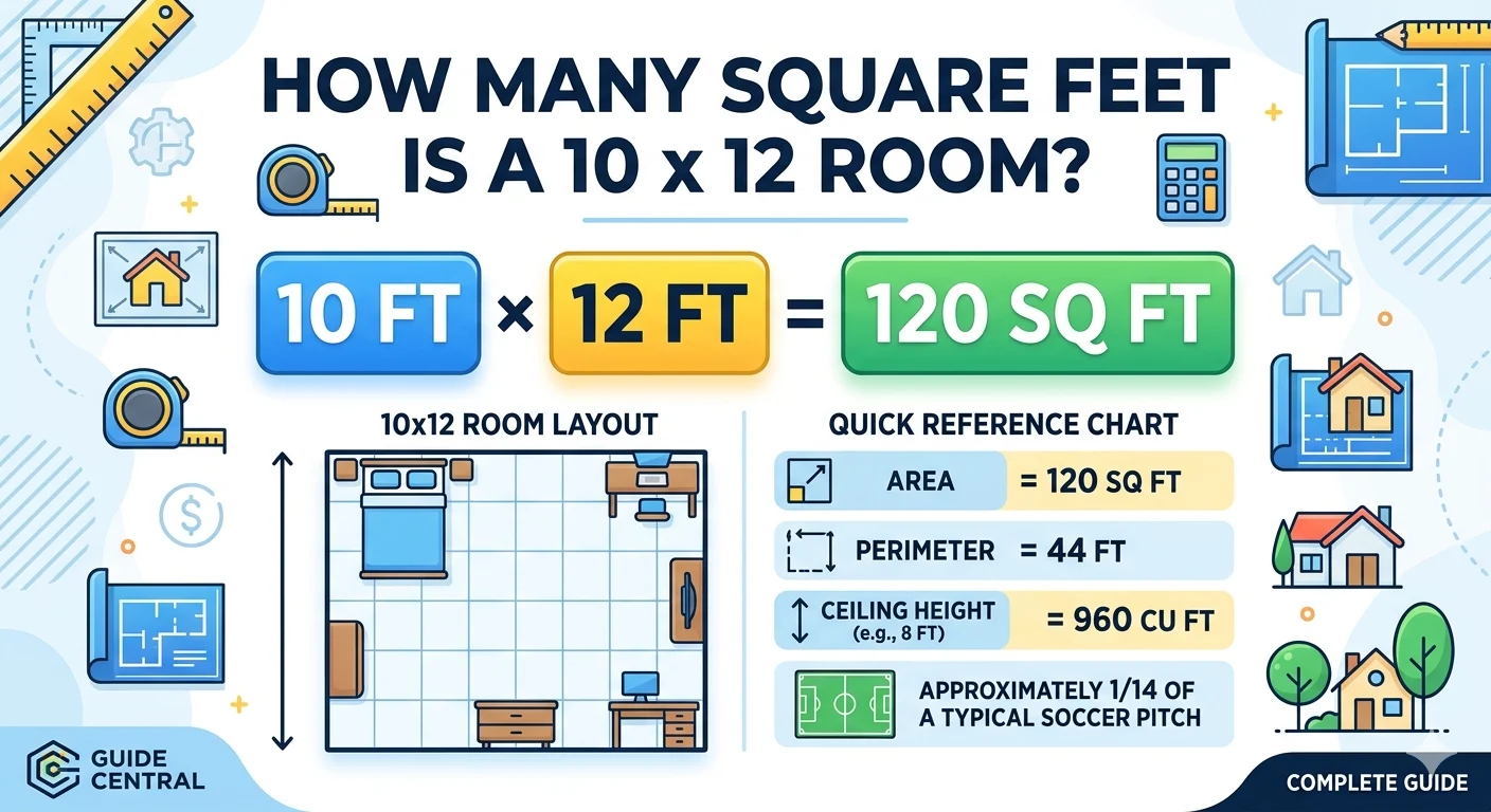 Infographic is throwing that How Many Square Feet Is a 10 x 12 Room? Complete Guide
