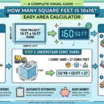 Infographic is showing that How Many Square Feet Is 10x16? Easy Area Calculator