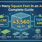 Infographic is showing that How Many Square Feet in an Acre? Complete Guide