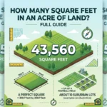 Infographic is showing that How Many Square Feet in a Acre of Land? Full Guide