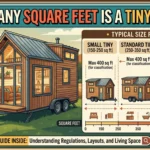 Infographic is showing that How Many Square Feet Is a Tiny Home? Complete Guide