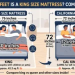 Infographic is showing that bhttps://yourwebsite.com/how-many-feet-is-a-king-size-mattress