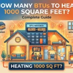 Infographic is showing that How Many BTUs to Heat 1000 Square Feet? Complete Guide