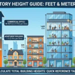 Infographic is showing that How Many Feet Is in a Story? Complete Height Guide