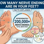 Infographic is showing that How Many Nerve Endings Are in Your Feet? Facts Explained