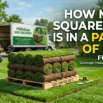 Infographic is showing that How Many Square Feet Is in a Pallet of Sod? Full Guide