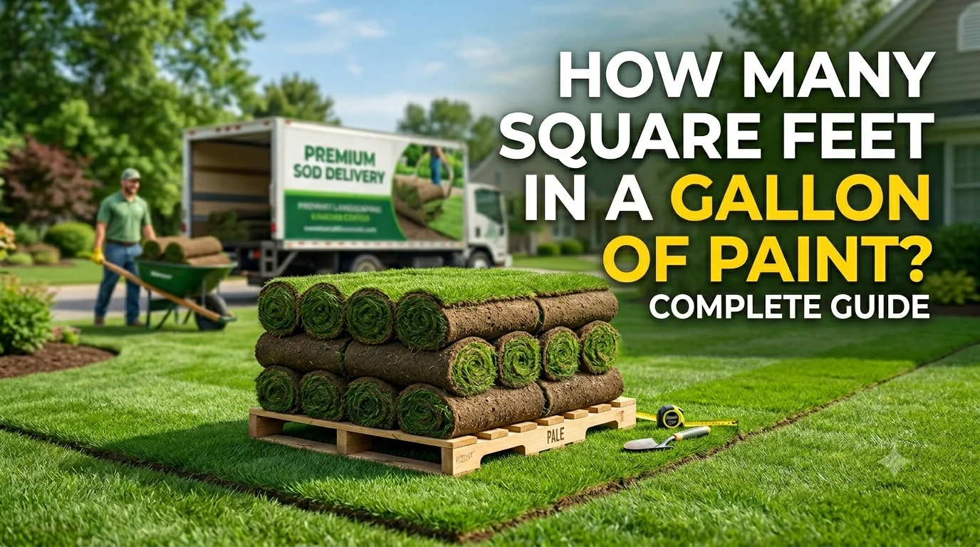 Infographic is showing that How Many Square Feet in a Gallon of Paint? Complete Guide