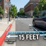 Infographic is showing that How Many Feet Must You Park From a Fire Hydrant?