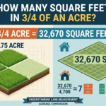 Infographic is showing that How Many Square Feet in 3/4 of an Acre? Easy Conversion Guide