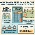 Infographic is showing that bHow Many Feet in a League? Easy Conversion Guide & Calculator