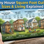Infographic is showing that How Many Square Feet Are Tiny Houses? Complete Guide