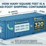 Infographic is showing that how-many-square-feet-is-a-40-foot-shipping-container