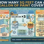 Infographic is showing that How Mani Sq Feet Can a Gallon of Paint Cover?