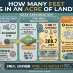 Infographic is showing that How Many Feet Is in an Acre of Land? Easy Explanation