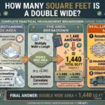 Infographic is showing that How Many Square Feet Is a Double Wide? Average Size Guide