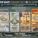 Infographic is showing that How Many Square Feet in 40 Acres? Easy Conversion Guide