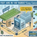 Infographic is showing that How Many Feet Are in a 100 Yards? Easy Conversion Guide