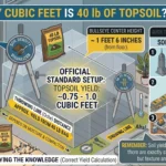 Infographic is showing that How Many Cubic Feet Is 40 lb of Topsoil? Easy Guide
