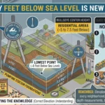 Infographic is showing that How Many Feet Below Sea Level Is New Orleans?