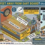 Infographic is showing that How Many Feet Away From Dart Board? Official Distance Guide