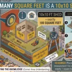 Infographic is showing that How Many Square Feet Is a 10x10 Shed?