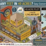 Infographic is showing that How Many Feet in 40 Acres? Easy Conversion Guide