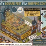 Infographic is showing that How Many Square Feet in a Shipping Container?