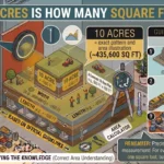 Infographic is showing that 10 Acres Is How Many Square Feet?