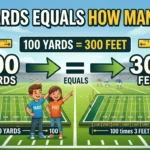 Infographic is showing that 100 Yards Equals How Many Feet