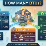 Infographc is showing that How Many BTUs for 2000 Square Feet