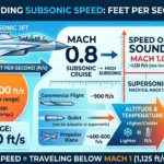 Infographic is showing that How Many Feet Per Second Is Subsonic Speed?